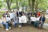 We took group photos in Chiba University Campus.