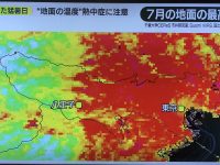 市井研究室の地表面温度の解析が日本テレビのニュース番組に取り上げられました